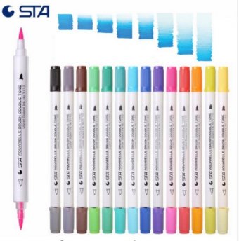Набор акварельных маркеров STA Double tone, 14 штук 28 цветов