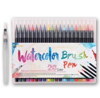 Акварельные маркеры WaterColor Brush Pen, 20 цветов